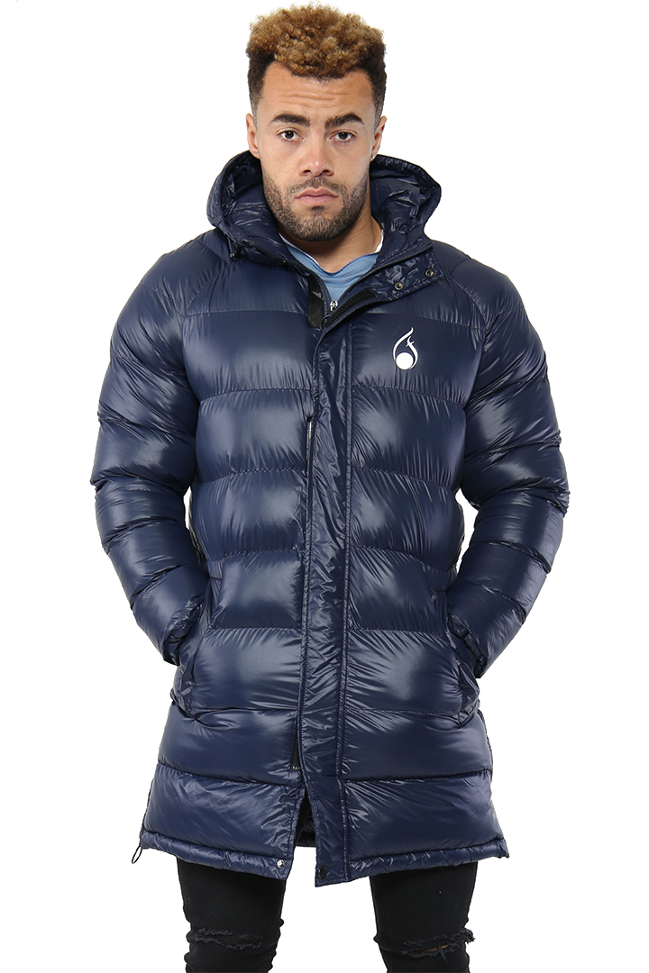 Long Blue Puffer Jacket