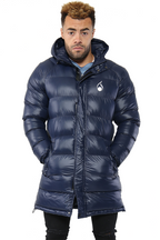Long Blue Puffer Jacket