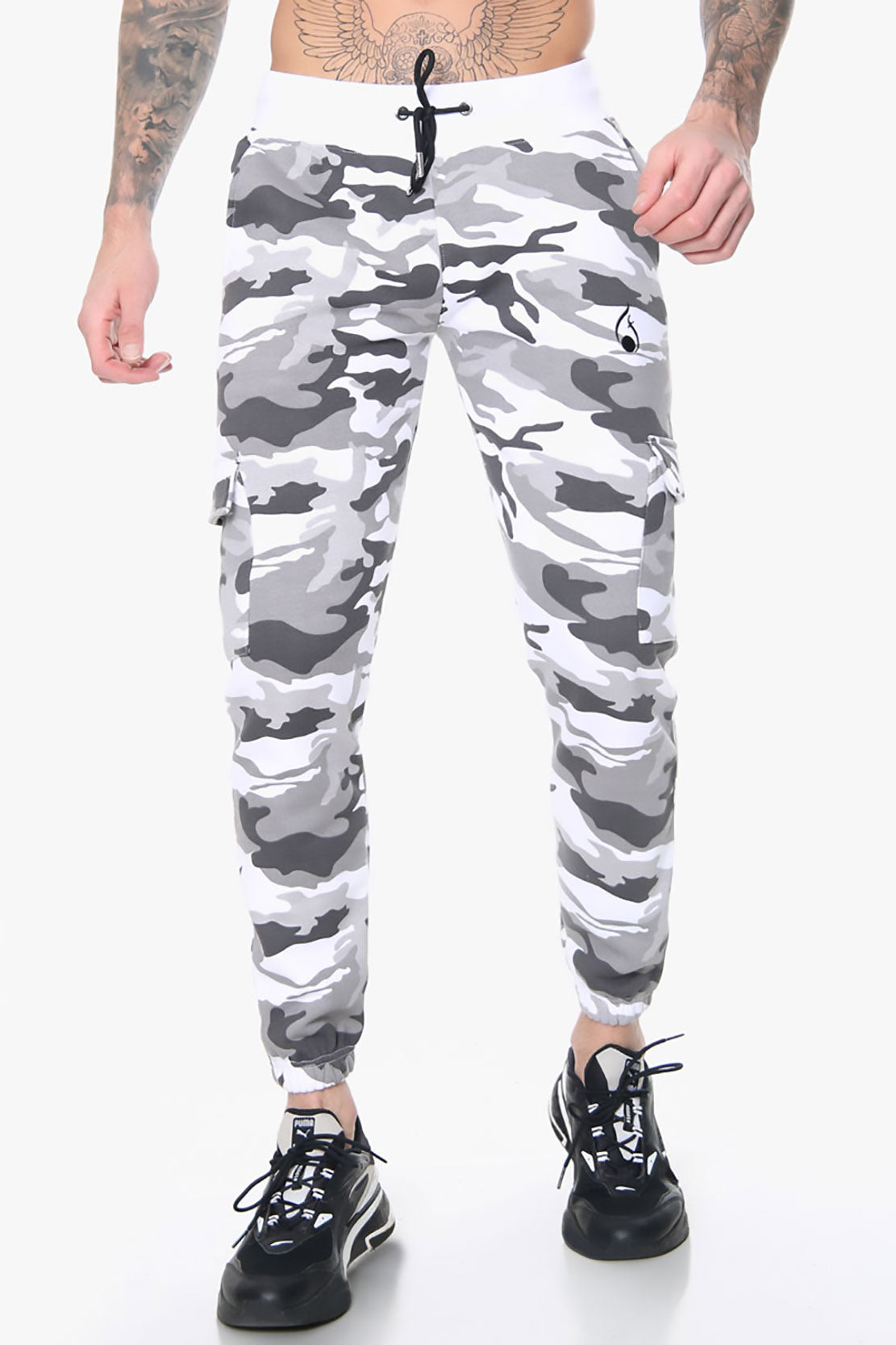 Viper Camo Joggers – White