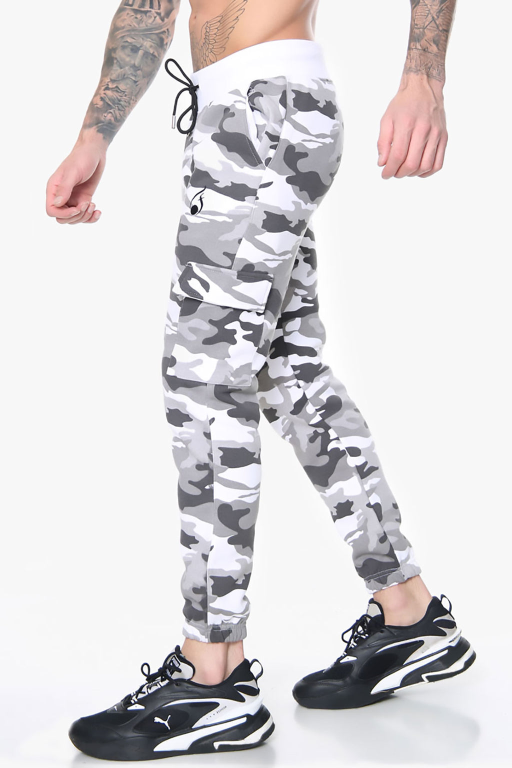 Viper Camo Joggers – White