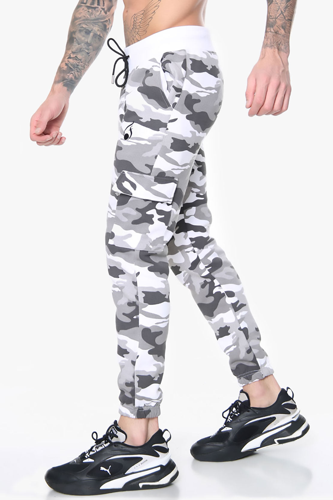 Viper Camo Joggers – White