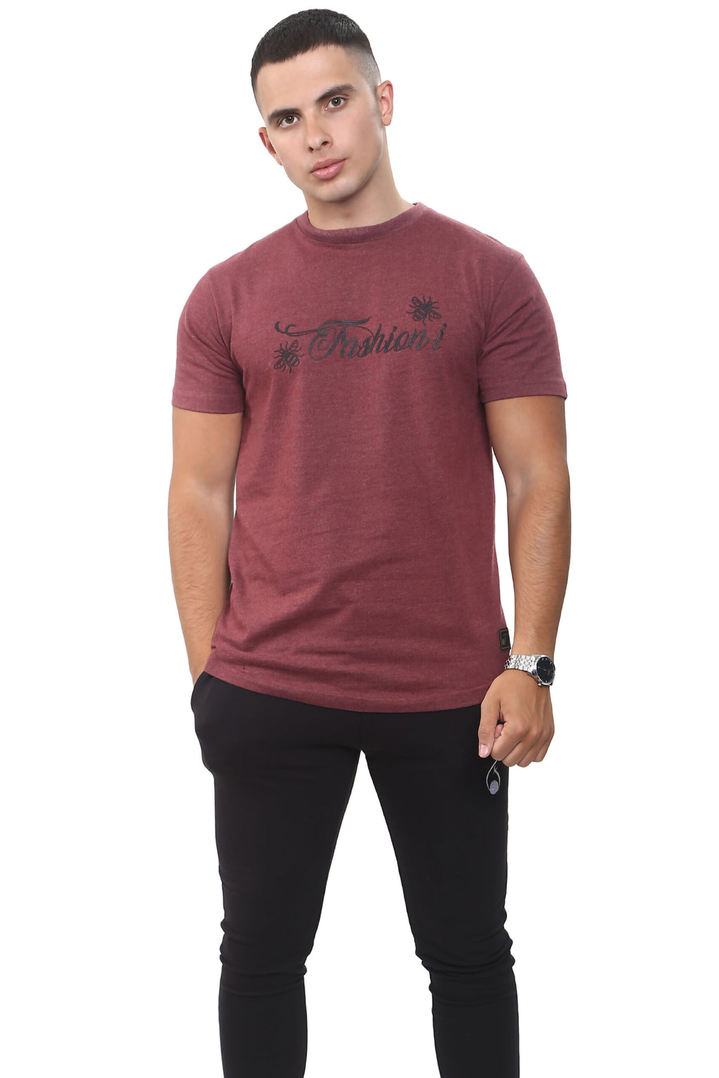 B Tee – Burgundy