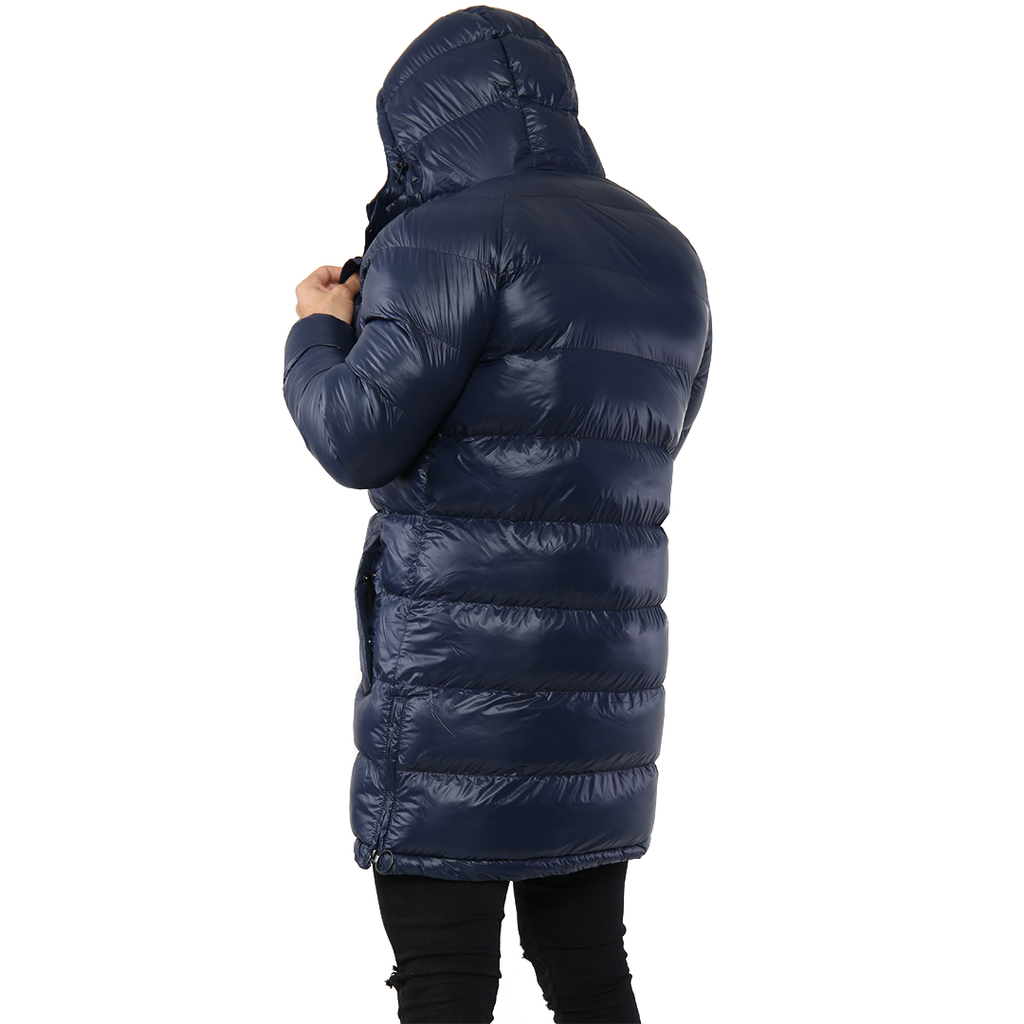 Long Blue Puffer Jacket