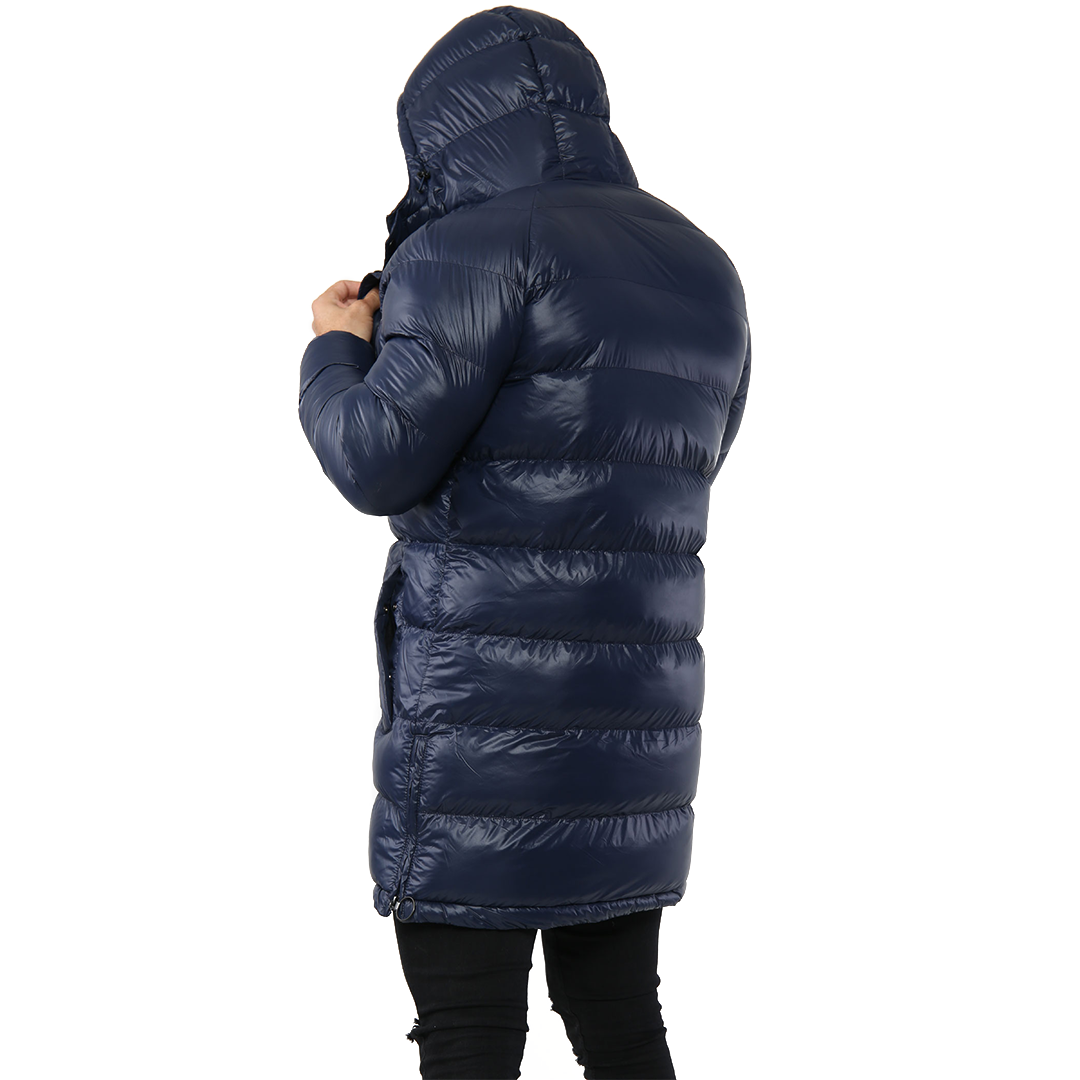 Long Blue Puffer Jacket