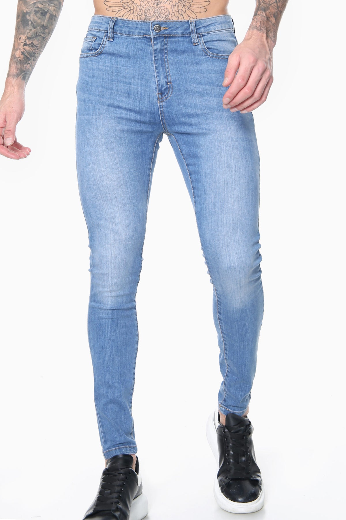 Essential Plain Skinny Jeans – Medium Wash