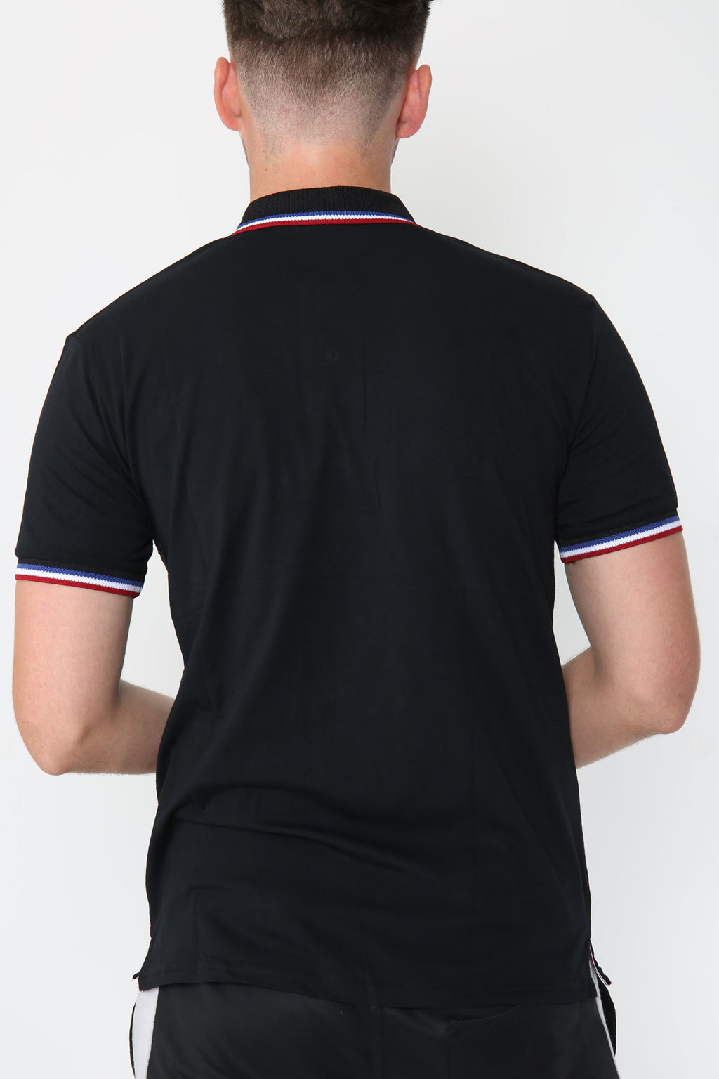 Alex Tipped Polo Shirt – Black