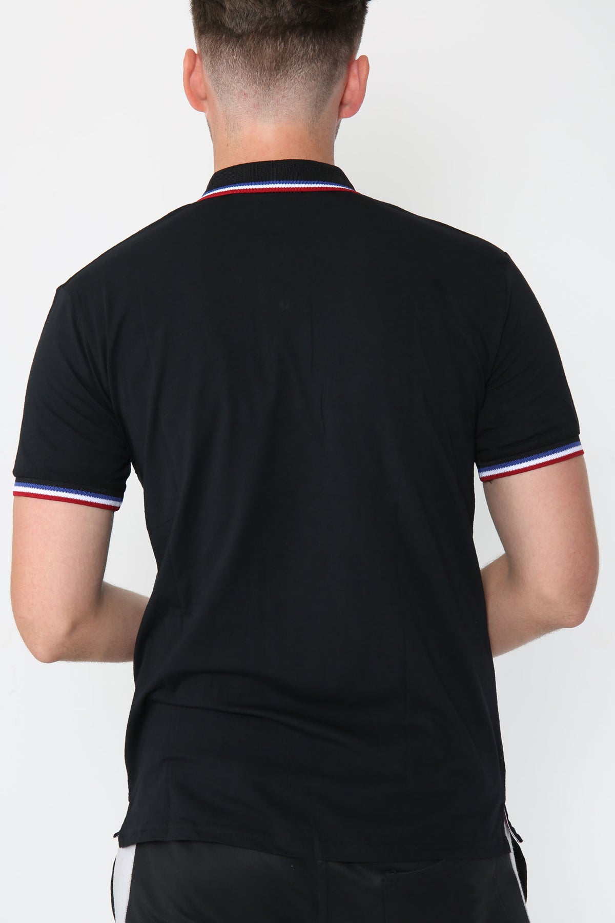 Alex Tipped Polo Shirt – Black