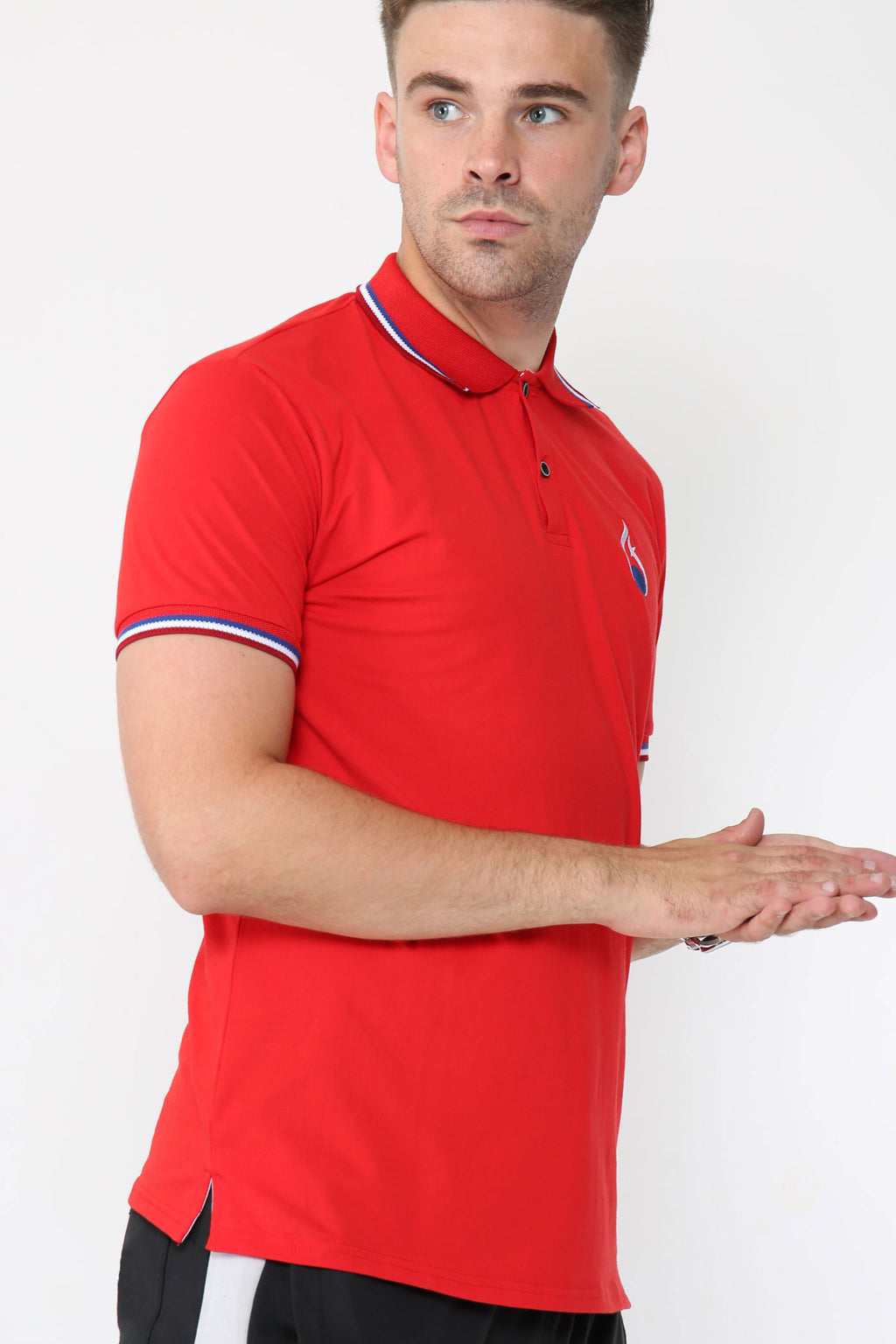 Alex Tipped Polo Shirt – Red