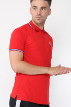 Alex Tipped Polo Shirt – Red