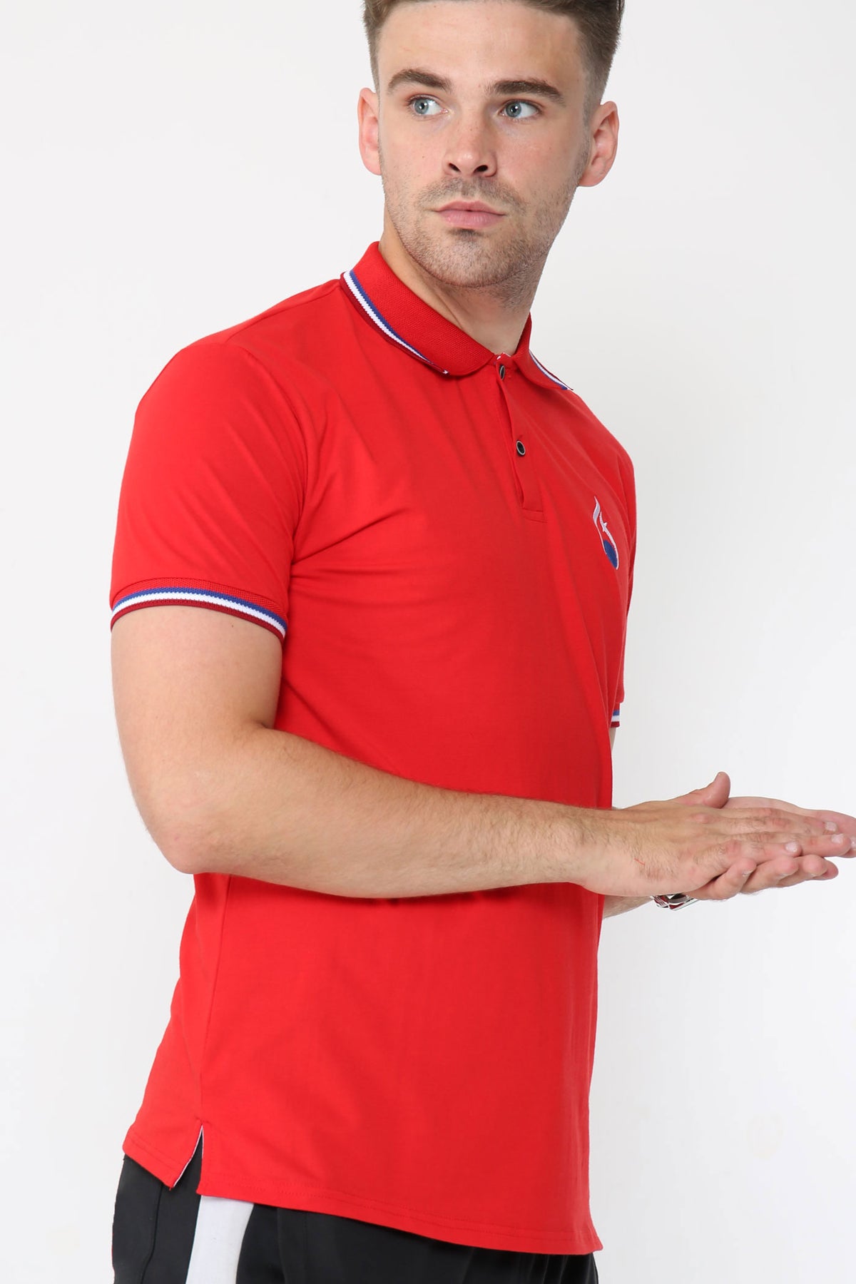 Alex Tipped Polo Shirt – Red