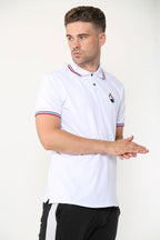 Alex Tipped Polo Shirt – White