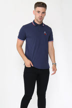 Alex Tipped Polo Shirt – Navy