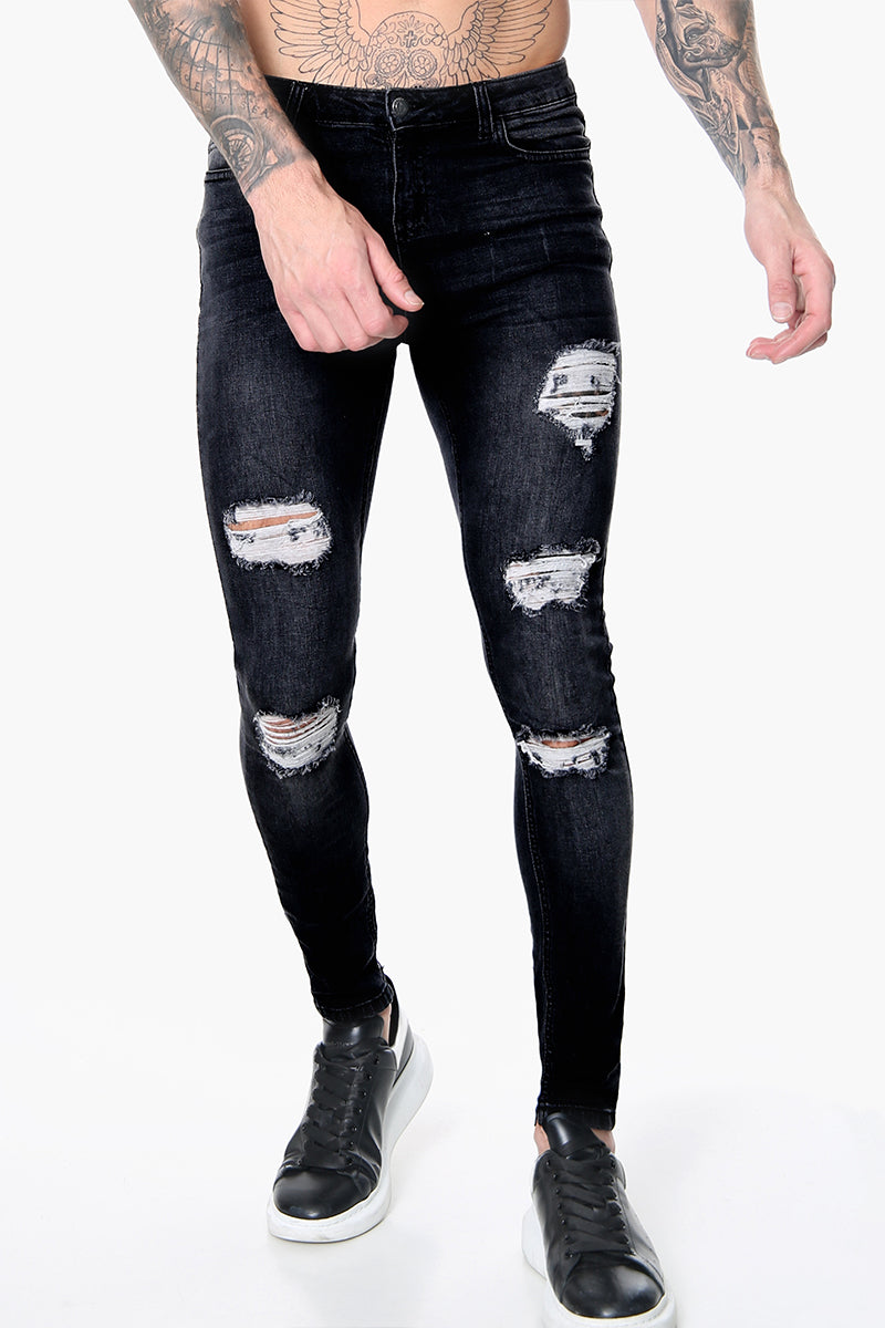Signature Ripped Black Skinny Jeans