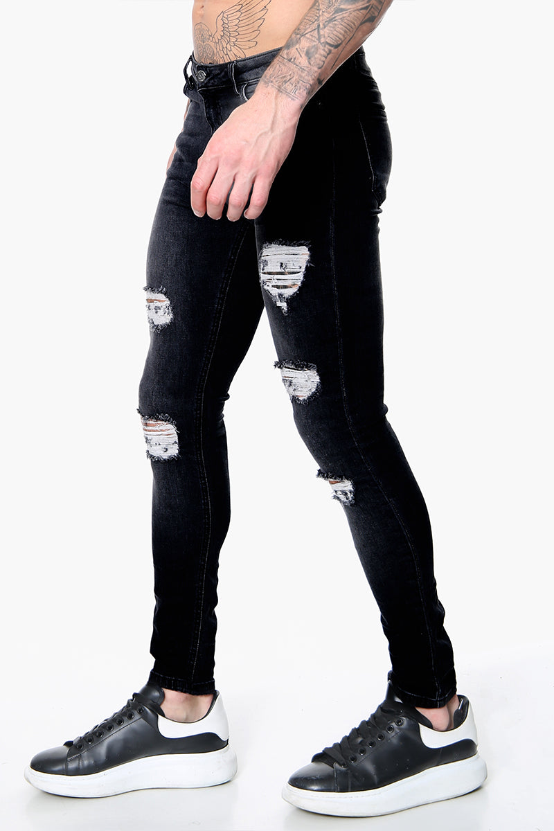 Signature Ripped Black Skinny Jeans