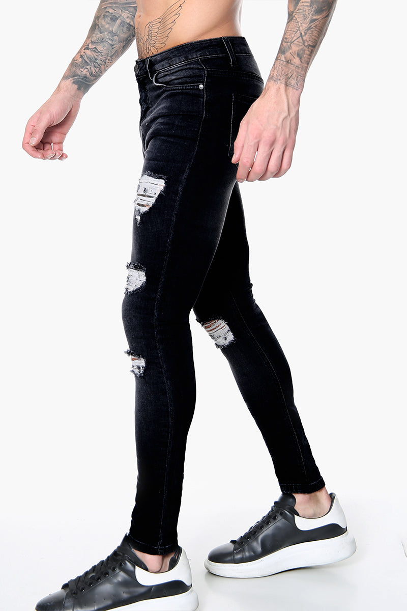 Signature Ripped Black Skinny Jeans