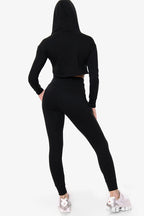 Vista Crop Tracksuit – Black