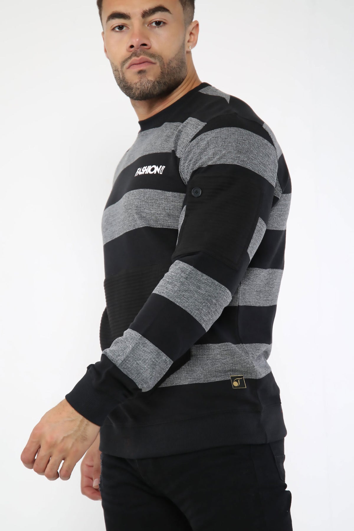 String Sweatshirt – Black & Grey