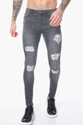 Signature Ripped Grey Skinny Jeans