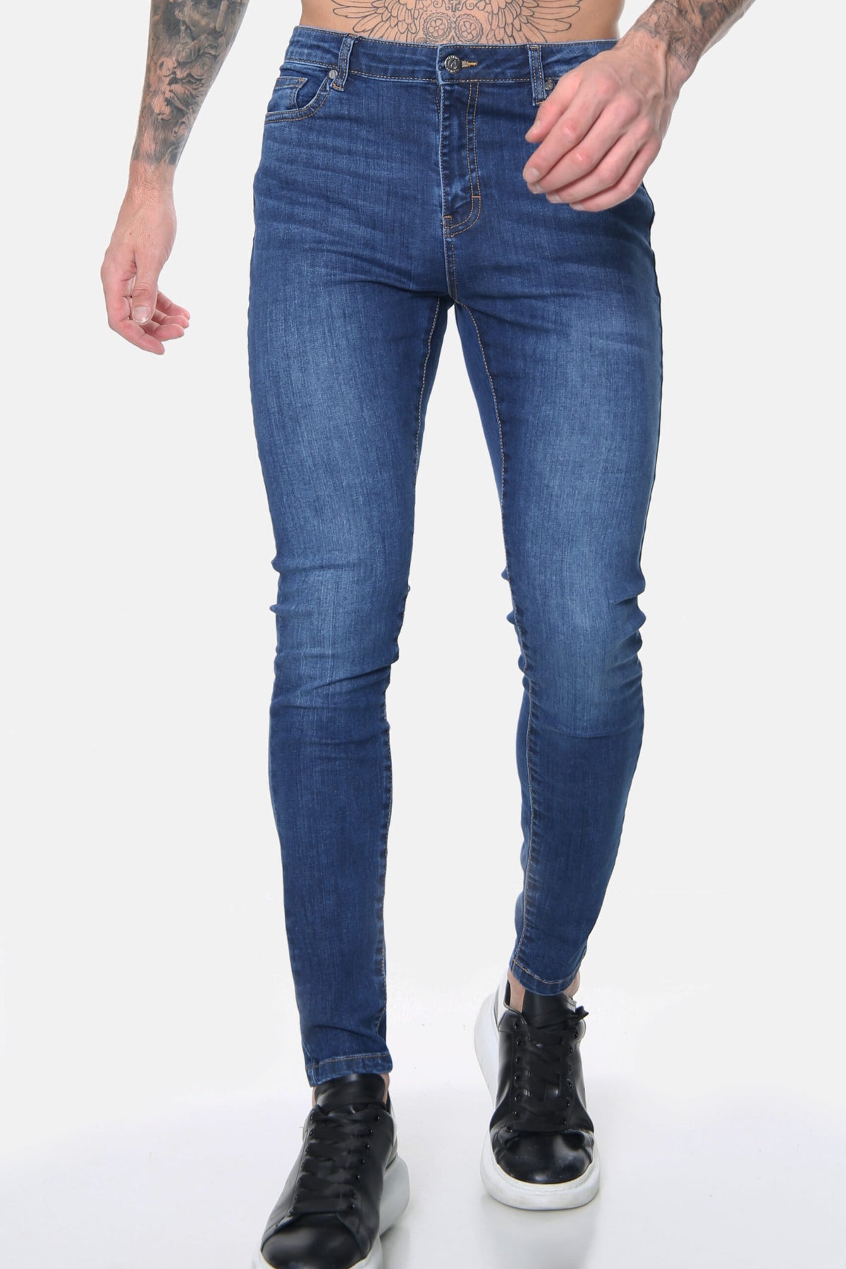 Essential Plain Skinny Jeans – Dark Wash
