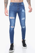 Signature Ripped Skinny Jeans – Dark Wash