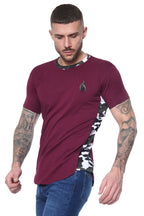 Prestige Camo Tee – Burgundy