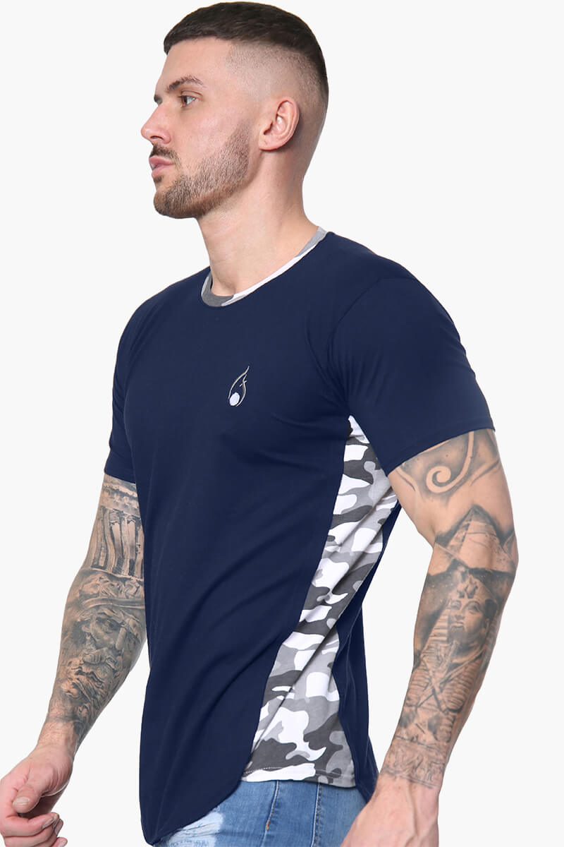 Prestige Camo Tee – Navy