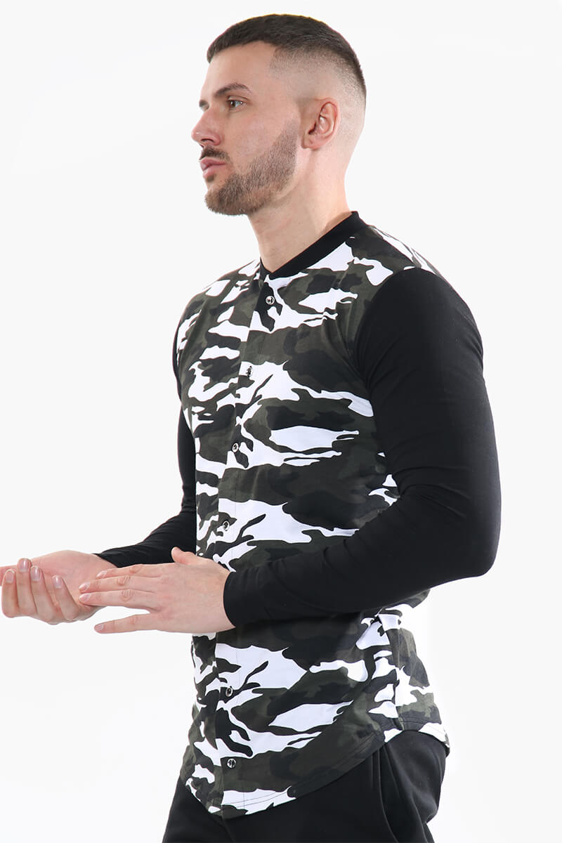 Volker Camo Shirt – Black & White