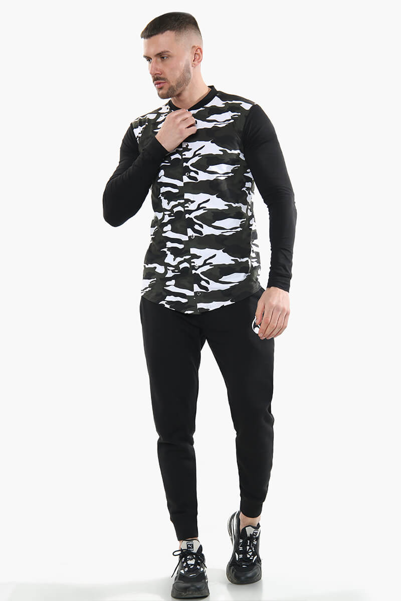 Volker Camo Shirt – Black & White