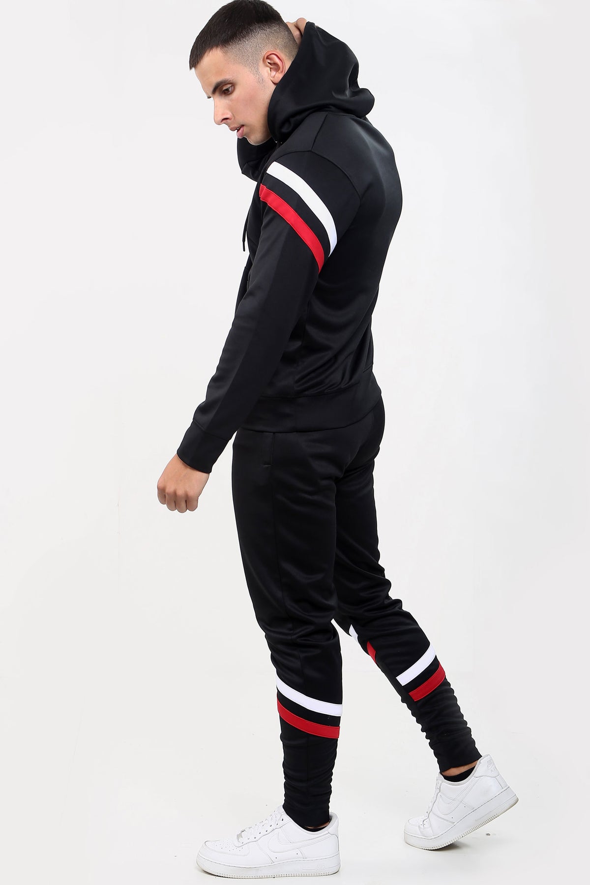 Core Poly Hooded Tracksuit - Black