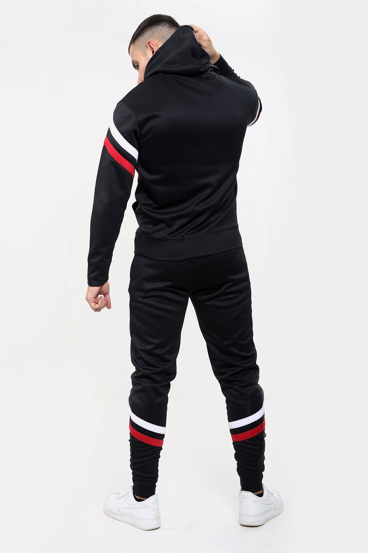Core Poly Hooded Tracksuit - Black
