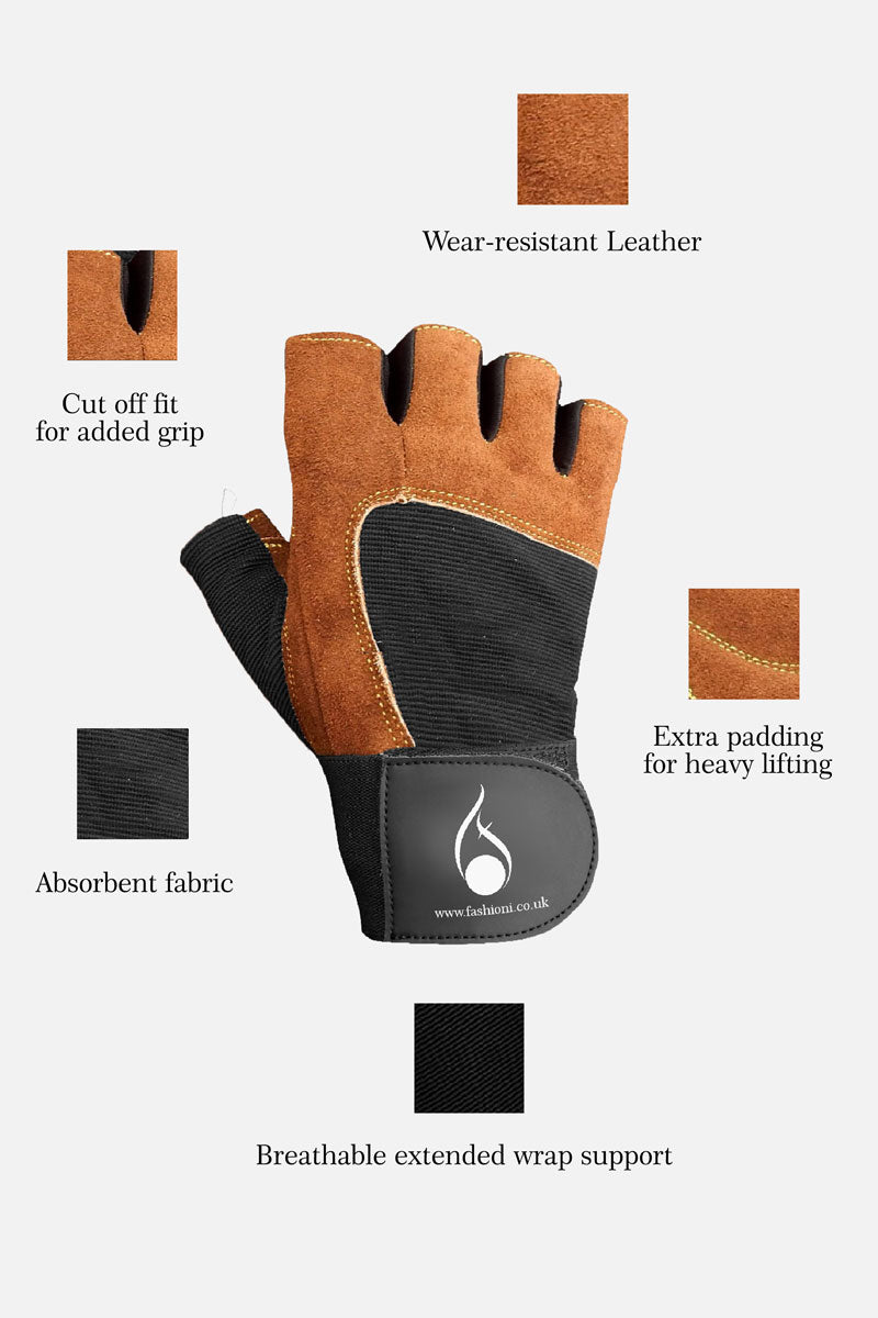 Performance Training Grip Gloves – Brown