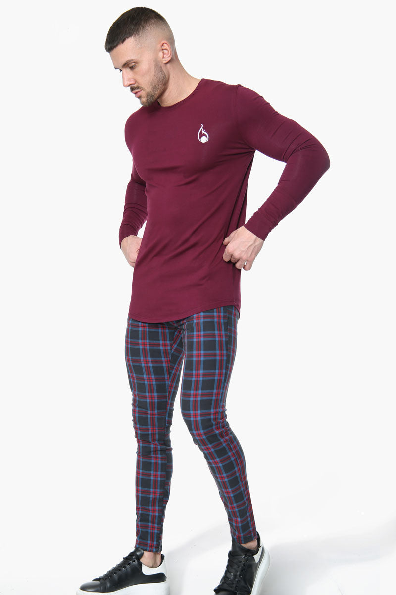Signature Long Sleeve Tee – Burgundy