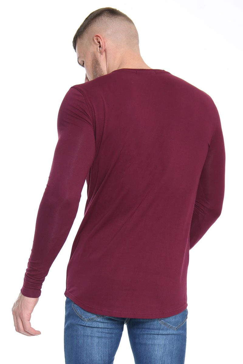 Signature Long Sleeve Tee – Burgundy
