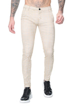 Slim Check Chino – Camel Grid
