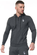 Signature Zipper Hoodie – Charcoal