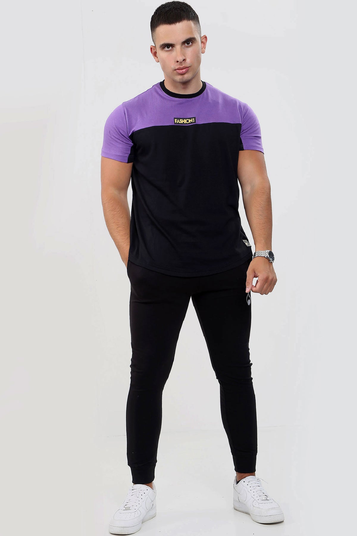 Dominant T-Shirt Black & Orchid