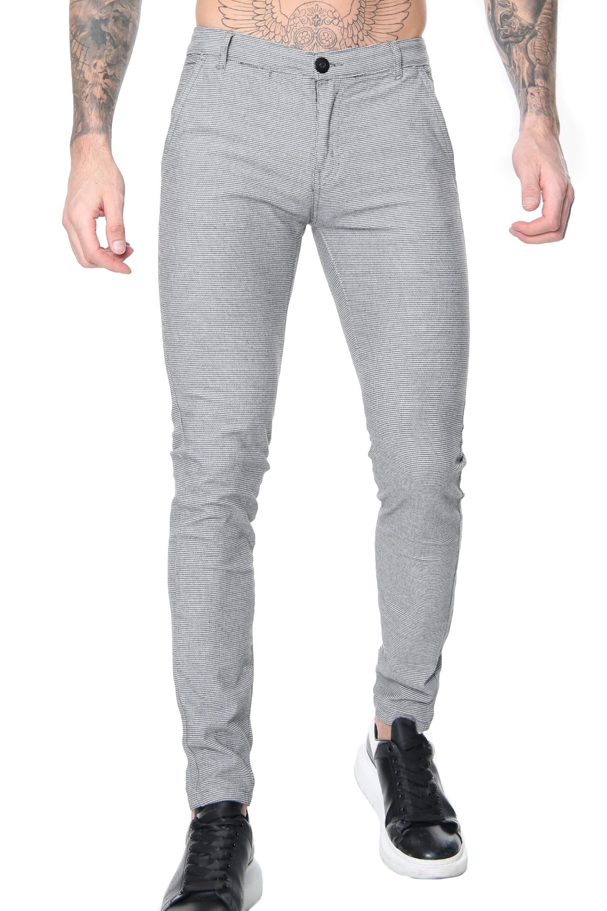 Micro-Stripe Chino – Grey