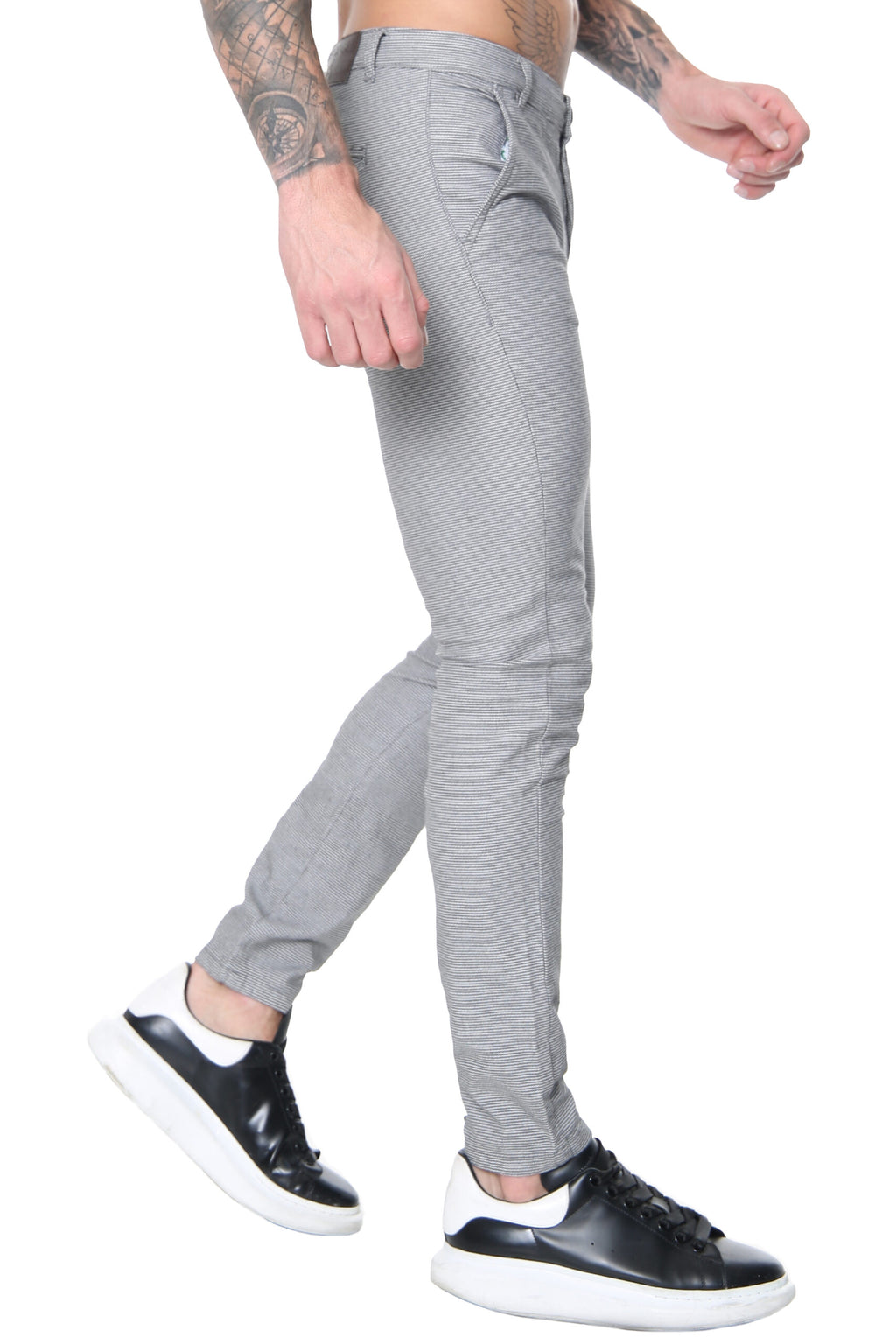 Micro-Stripe Chino – Grey