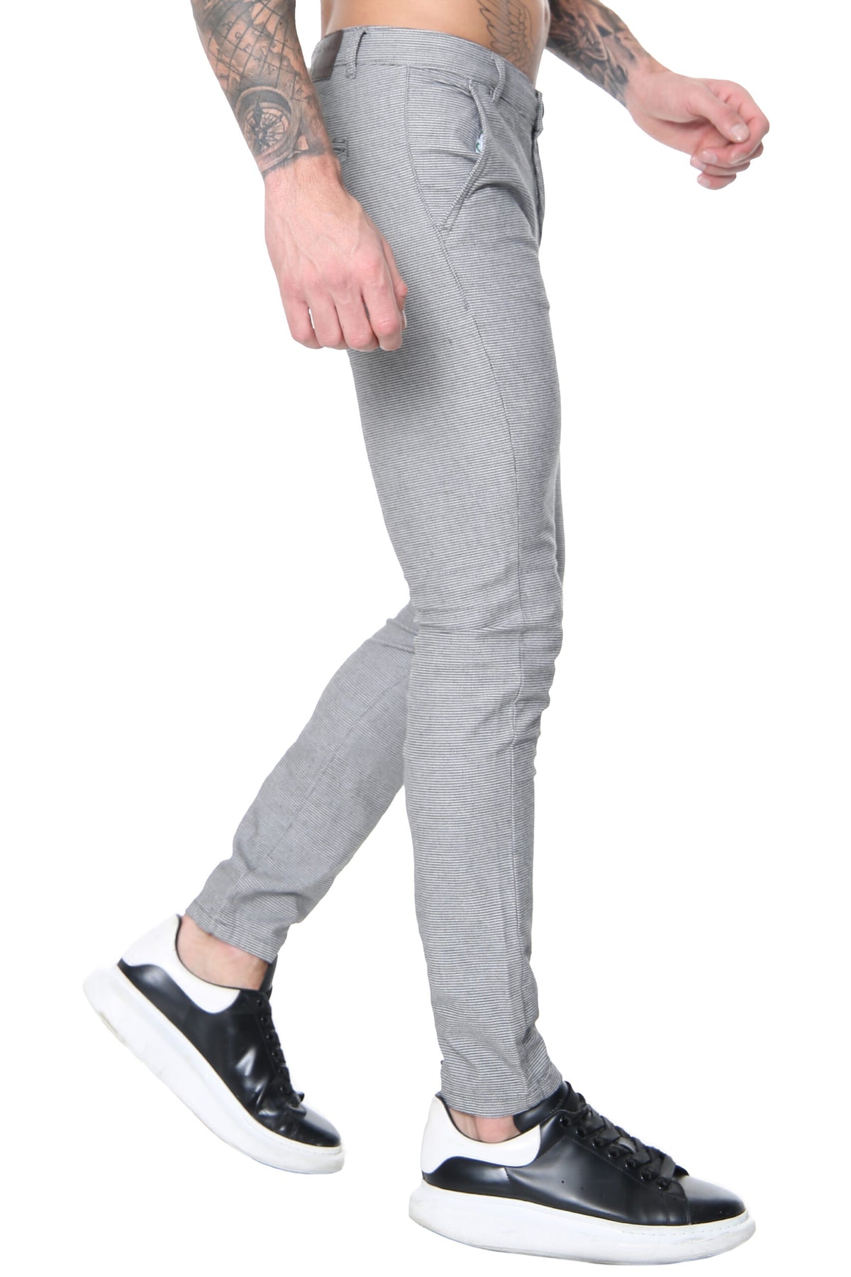 Micro-Stripe Chino – Grey