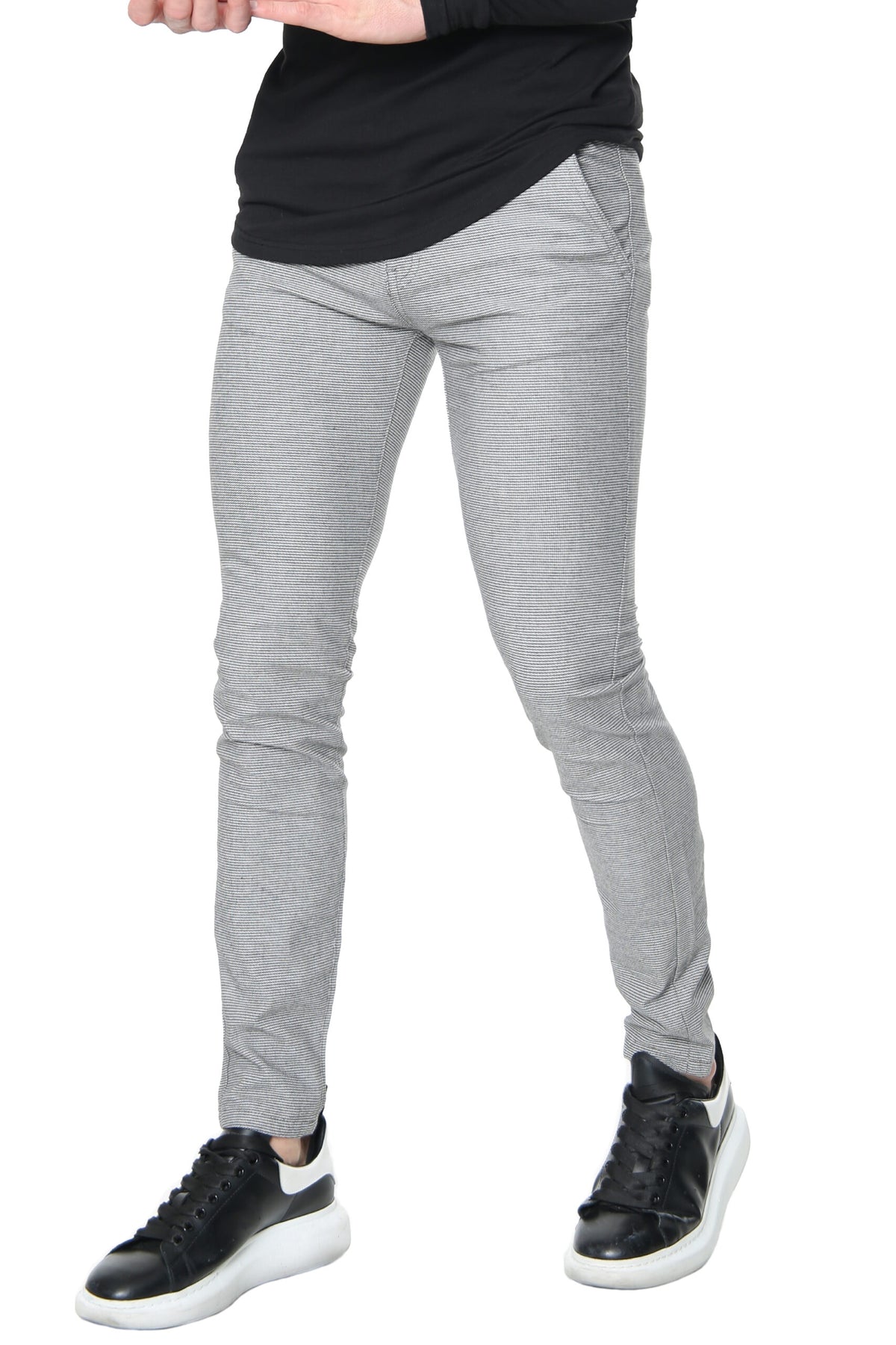 Micro-Stripe Chino – Grey