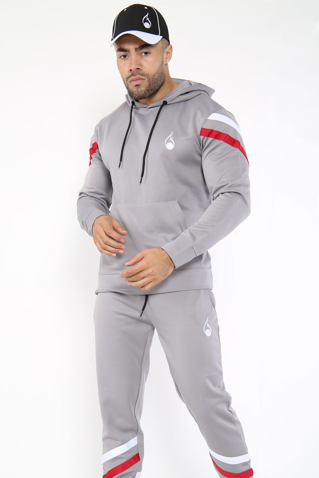 Core Poly Hooded Tracksuit - Grey