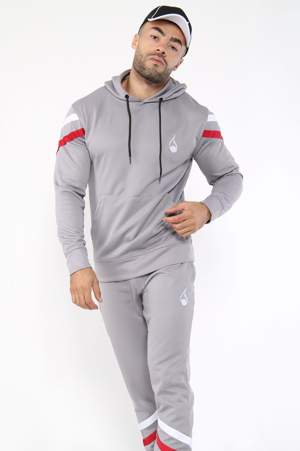 Core Poly Hooded Tracksuit - Grey