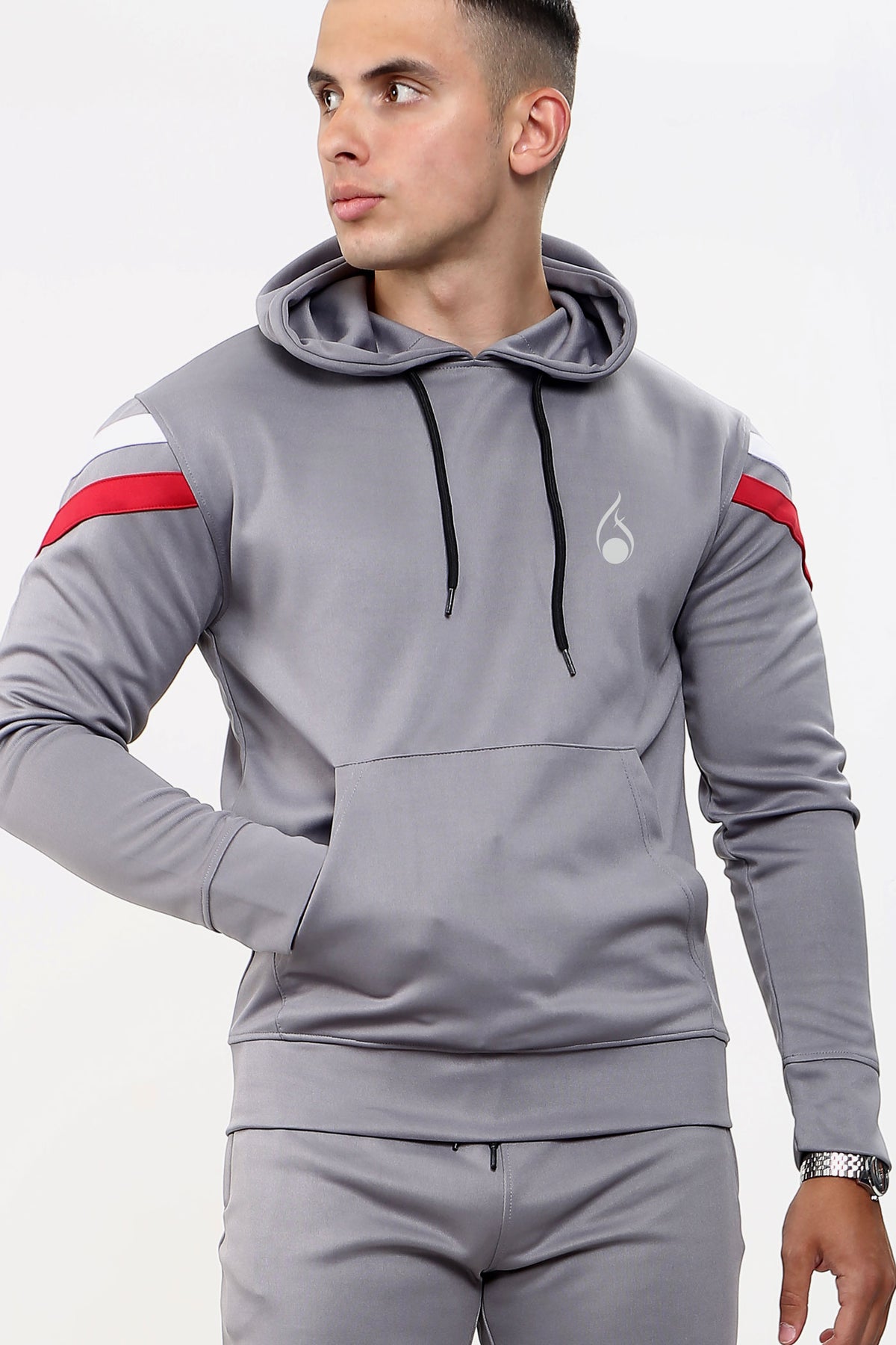 Core Poly Hooded Tracksuit - Grey