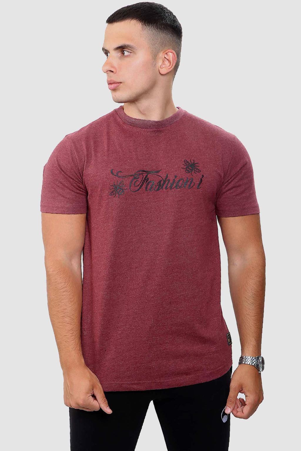 B Tee – Burgundy