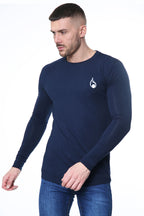 Signature Long Sleeve Tee – Navy