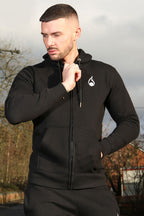 Signature Zipper Hoodie – Black