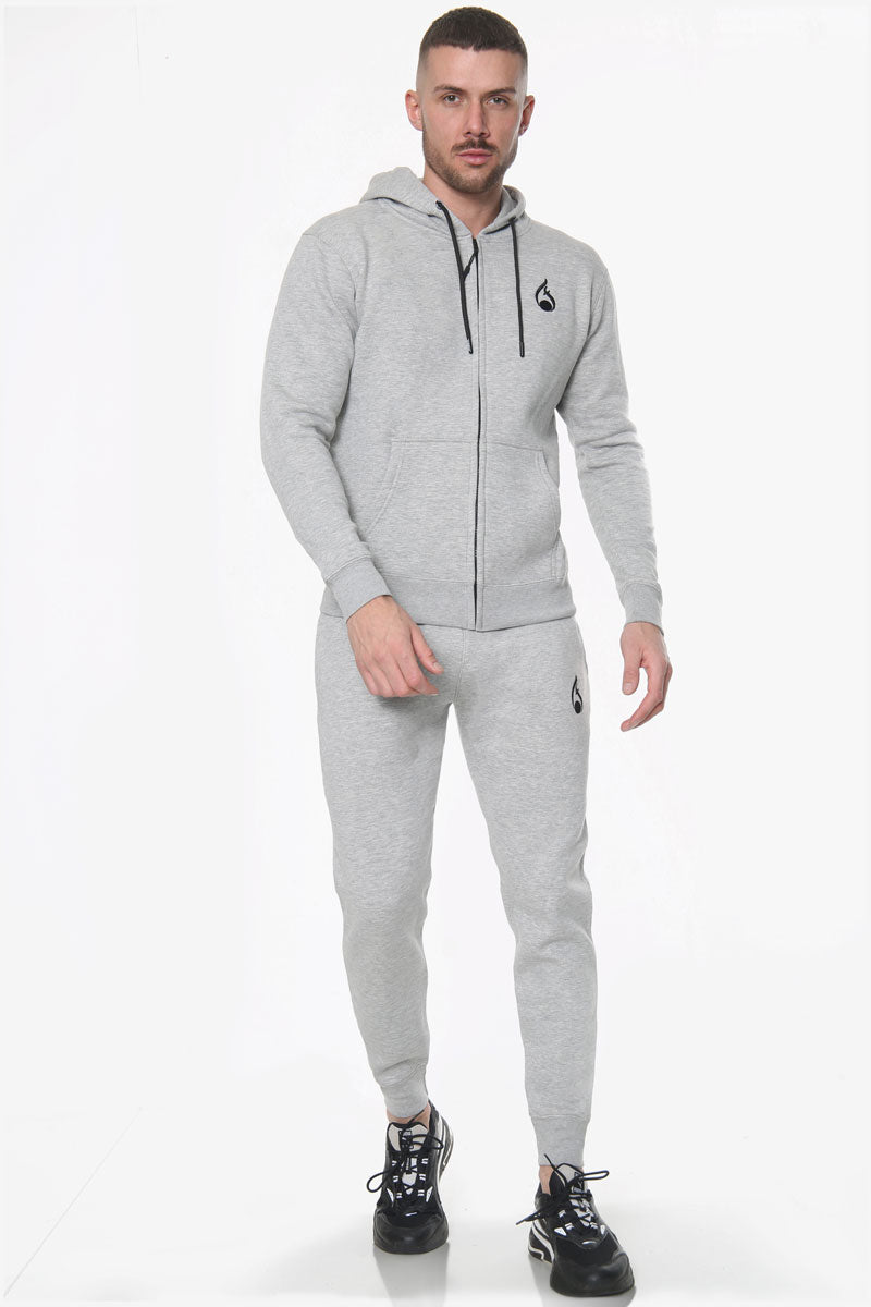 Signature Zipper Hoodie – Grey