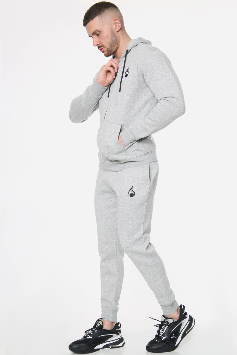 Signature Zipper Hoodie – Grey