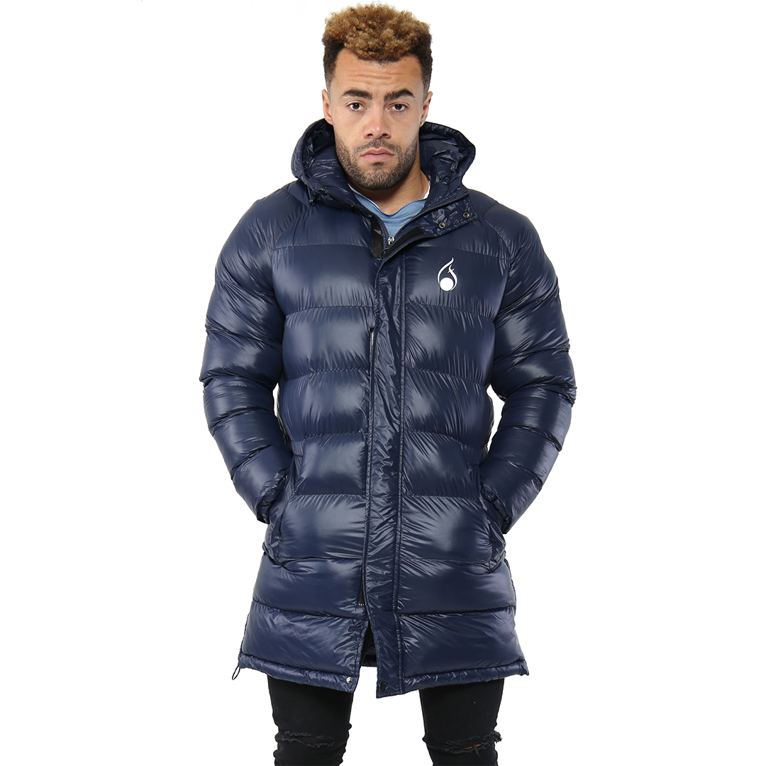 Long Blue Puffer Jacket