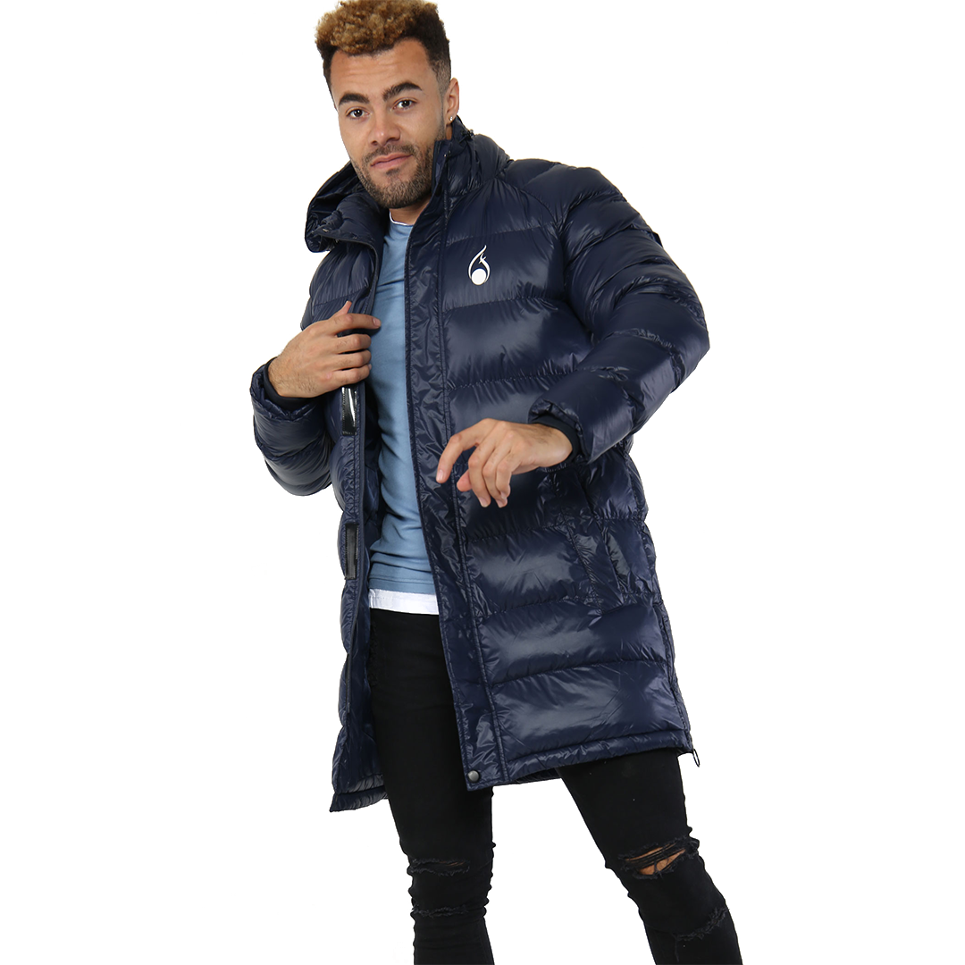 Long Blue Puffer Jacket - Image 5